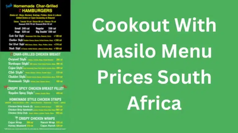 Masilo Menu Prices